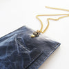Blue Leather Mobile Sleeve w. Neck Chain