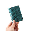 Blue Metallic Perch Fish-leather Cardholder