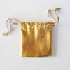 Golden Leather Gift Pouch