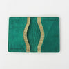 Green / Gold Leather Cardholder 4 slots