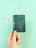 Blue Metallic Perch Fish-leather Cardholder