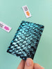 Blue Metallic Perch Fish-leather Cardholder