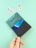 Blue Metallic Perch Fish-leather Cardholder