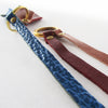 Blue / Red / Brown leather Keyfob