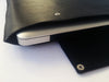 BLACK LEATHER LAPTOP SLEEVE 15"