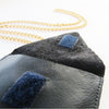 Black Leather Mobile Sleeve w. Neck Chain