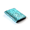 Blue Metallic Perch Fish-leather Cardholder