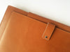 COGNAC BROWN LEATHER LAPTOP SLEEVE 13"