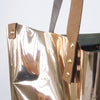 Golden Pleated Tote Bag