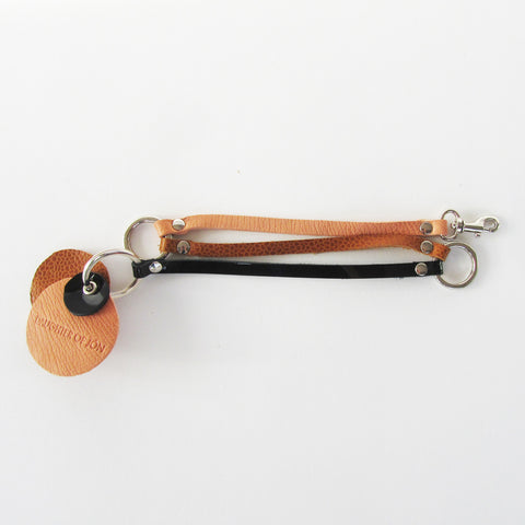 Brown / Black / Nude Leather Keyfob