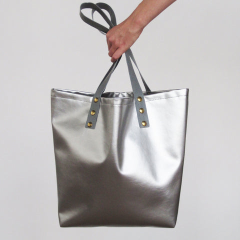 Silver Tote Bag