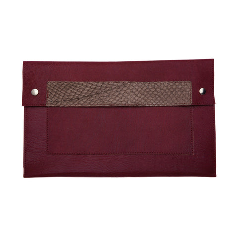 Clutch Burgundy / Light Brown